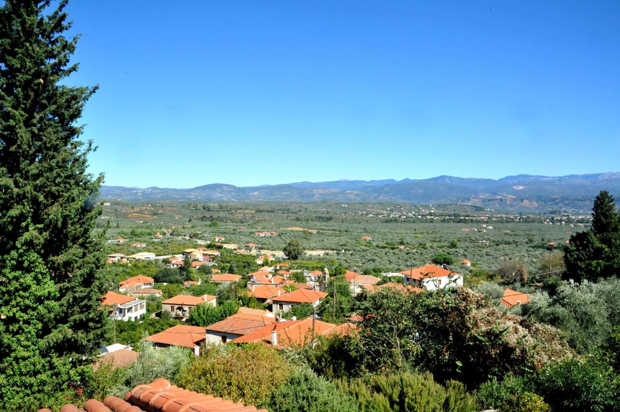 Elegant Stone Mansion In Historic Mystras Lejlighed Eksteriør billede